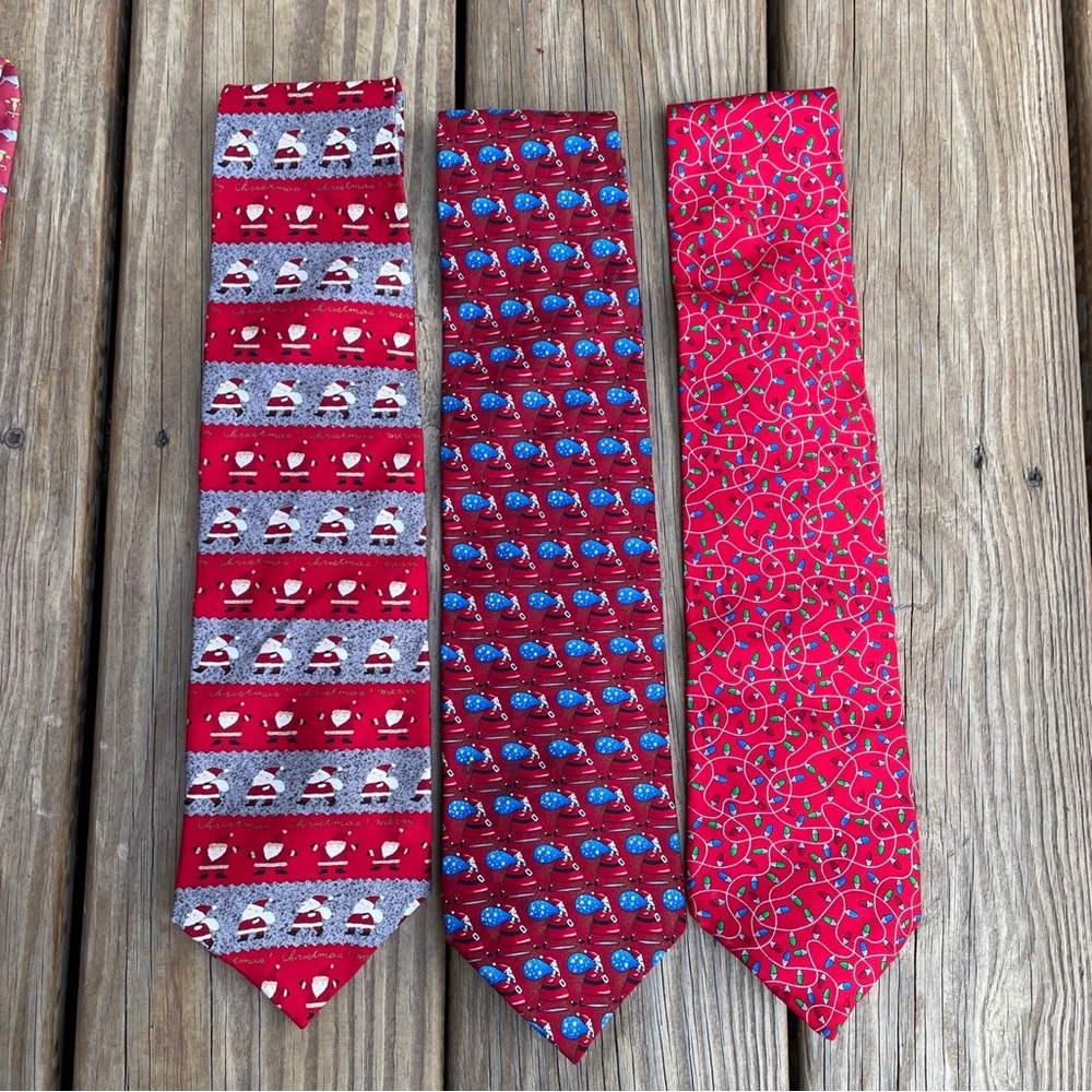 Hallmark  Holiday Traditions & Cool Yule Silk Neckties Tie Sold Ea. & Discounts
